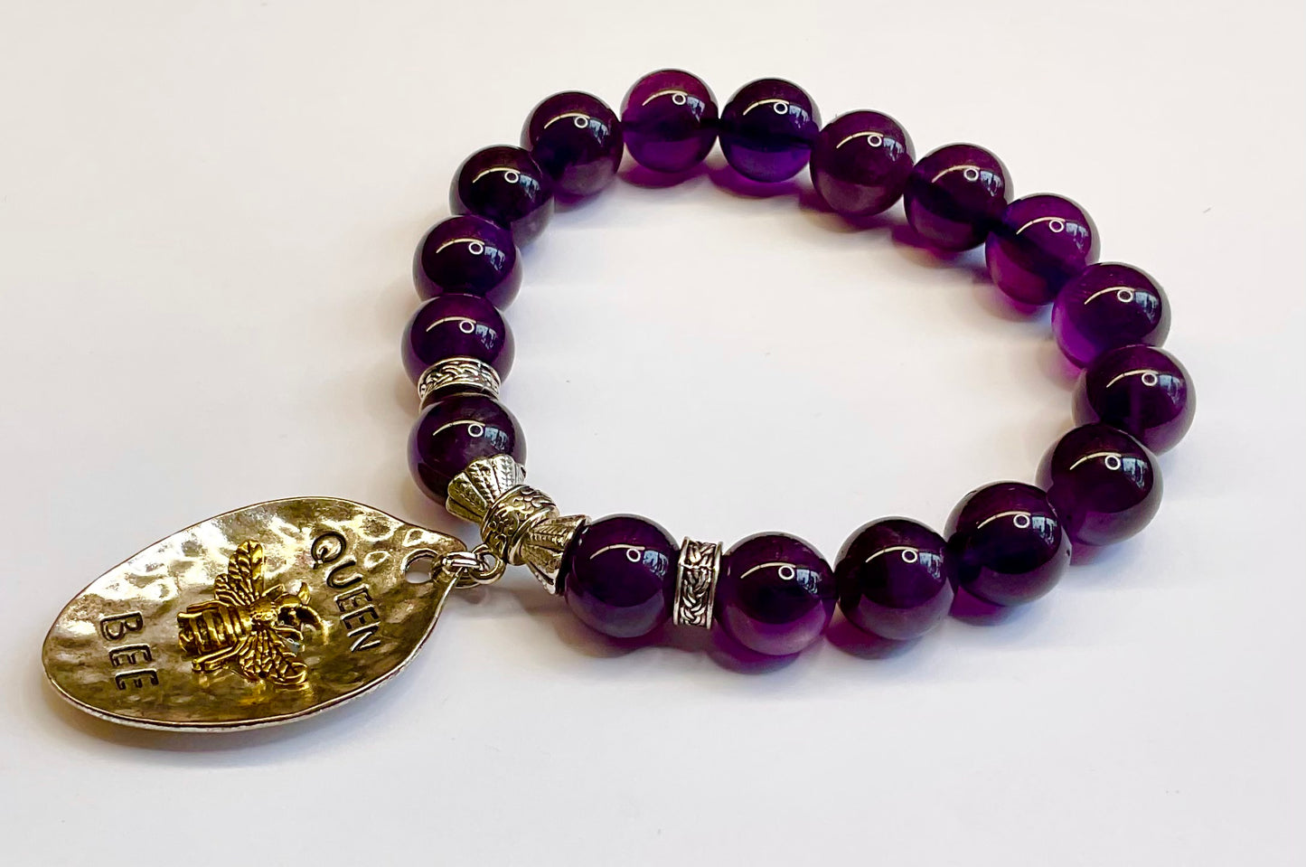 Amethyst with “Queen Bee” Dangle Charm