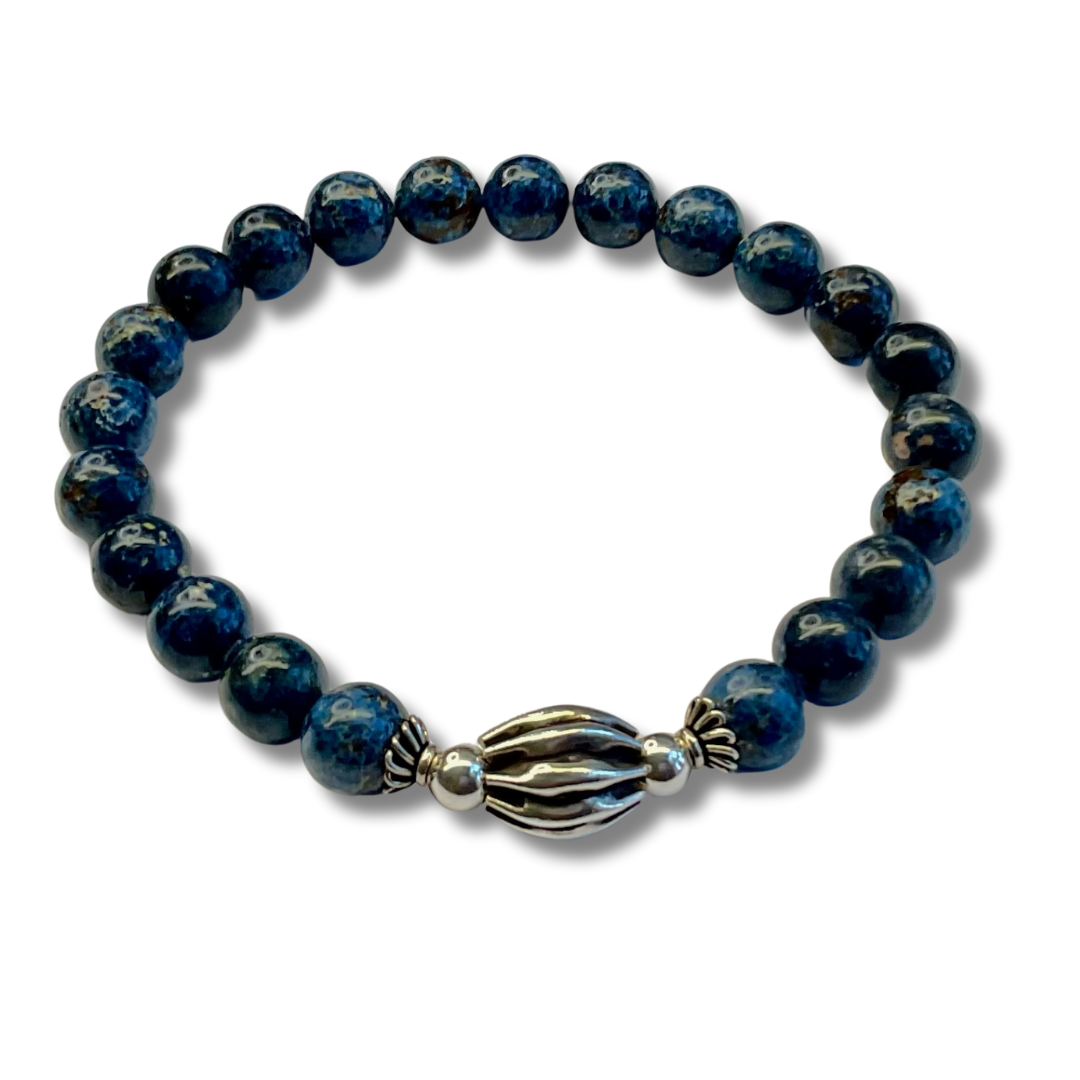 Cobalt Blue Spinel with Sterling Silver