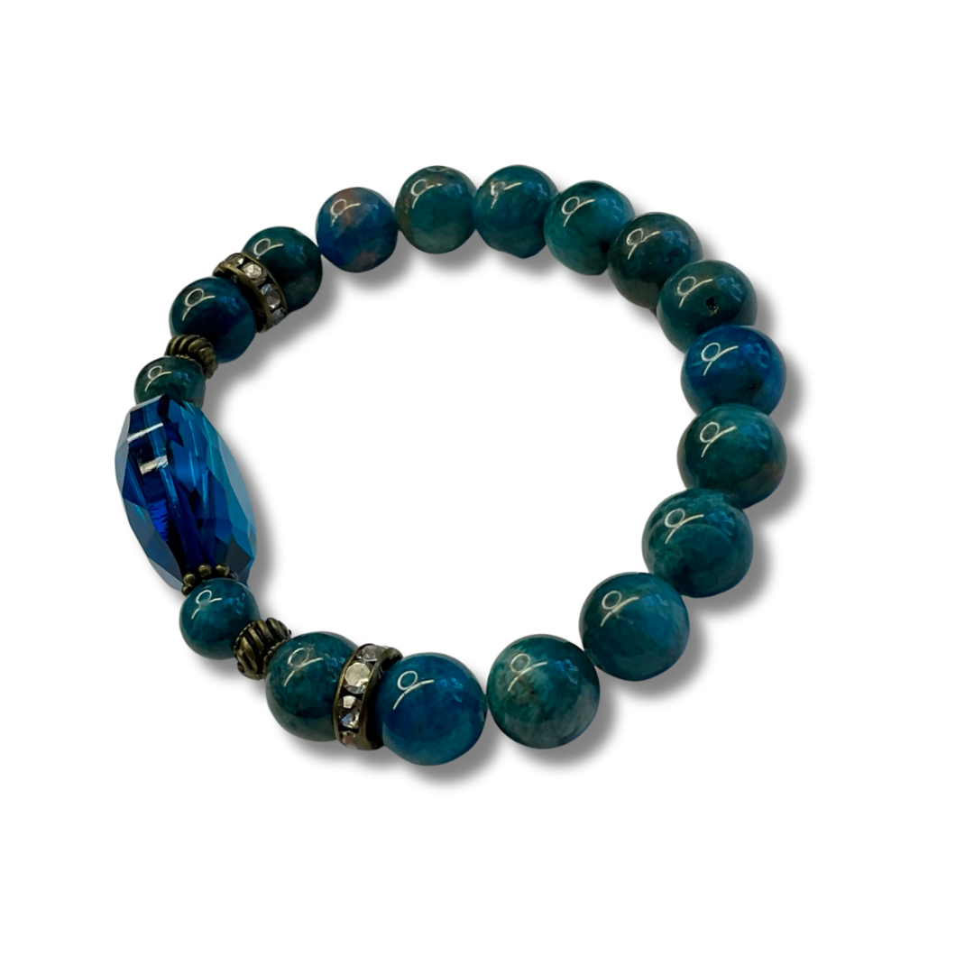 Apatite with vintage Blue Crystal