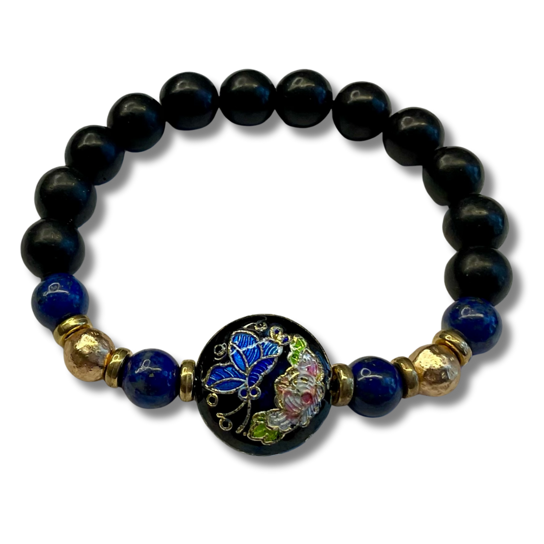 Magnesite with Lapis Lazuli