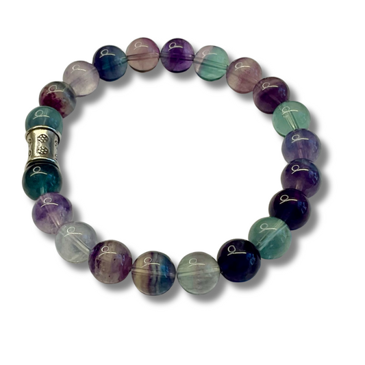Rainbow Fluorite with Sterling Silver
