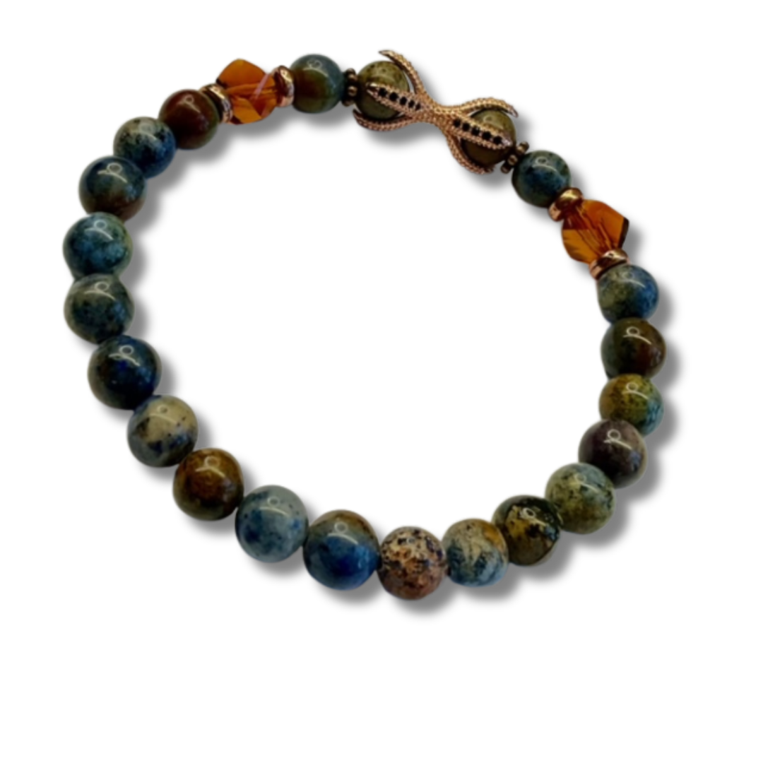 Sunset Dumortierite with Double Claw