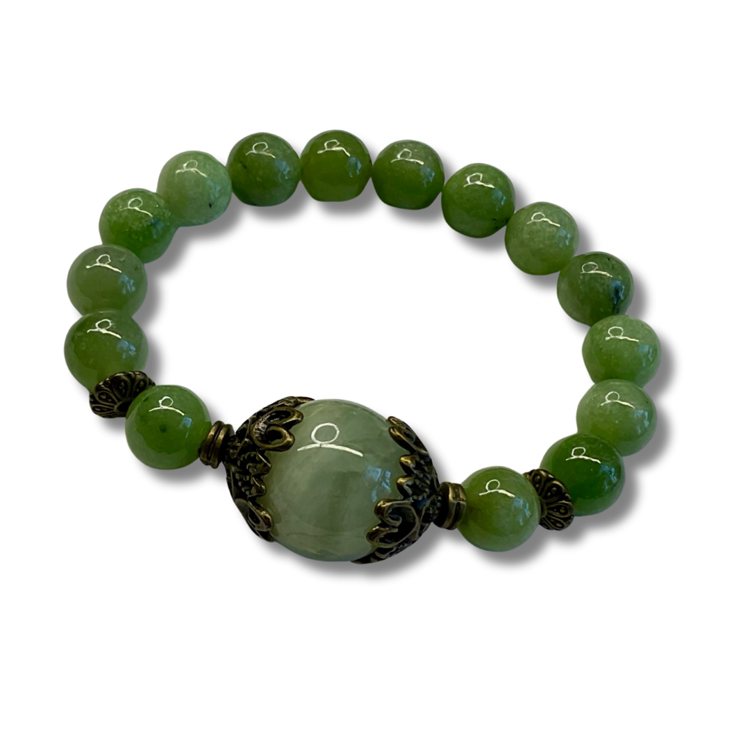 Burmese Jade with Green Aquamarine