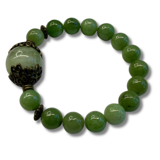 Burmese Jade with Green Aquamarine