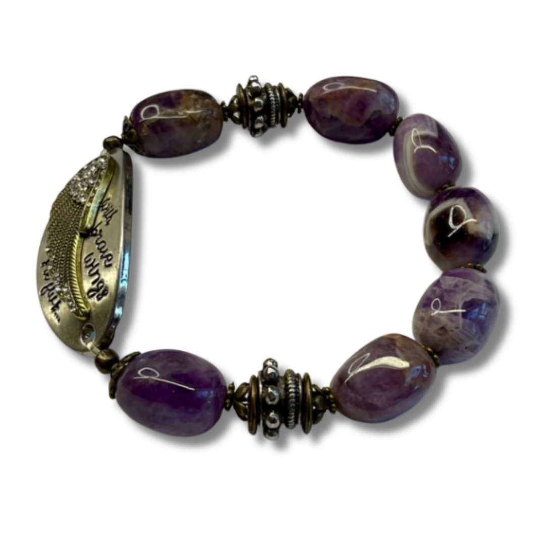 Chunky Amethyst “With Brave Wings She Flies”