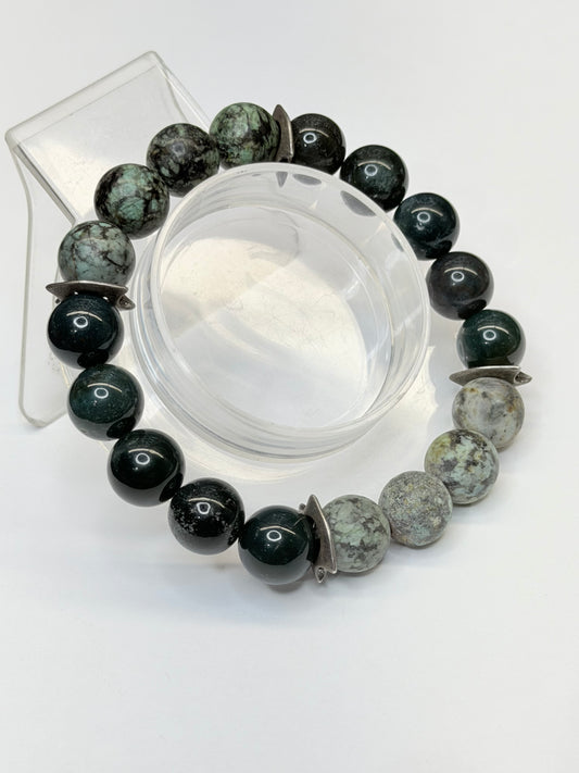 African Turquoise and Moss Jasper