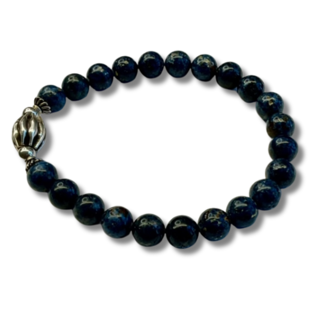 Cobalt Blue Spinel with Sterling Silver