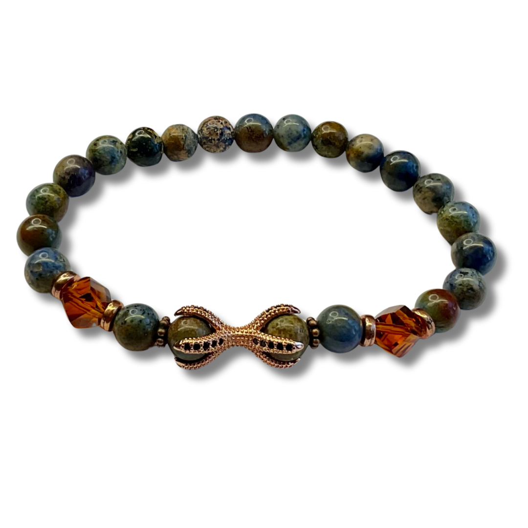 Sunset Dumortierite with Double Claw