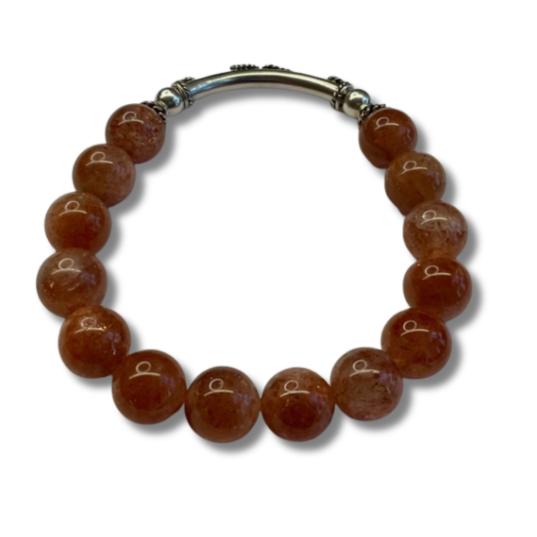 Sunstone with Sterling Silver Bar