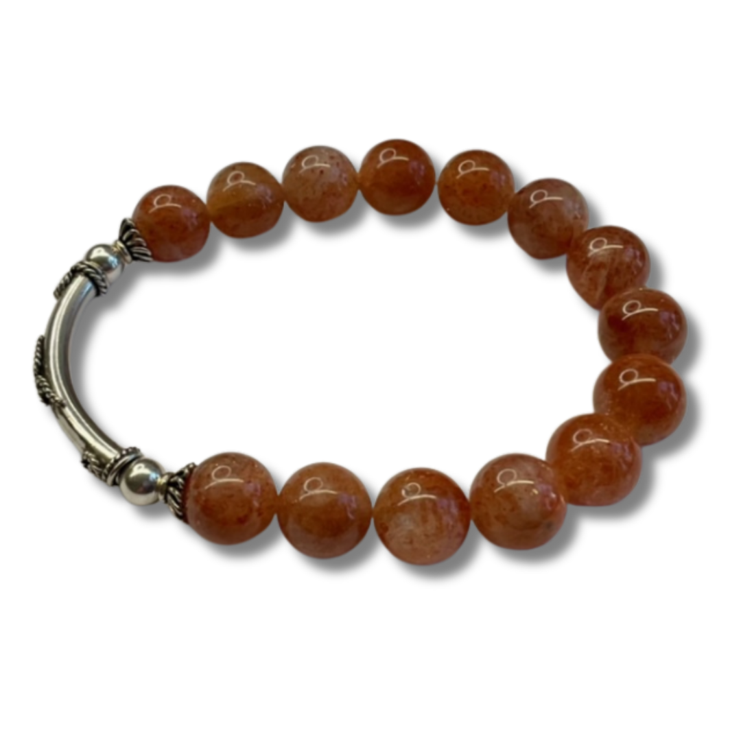 Sunstone with Sterling Silver Bar