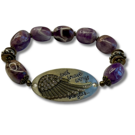 Chunky Amethyst “With Brave Wings She Flies”